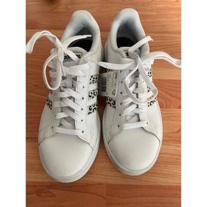 Adidas white leopard sneakers NEW
